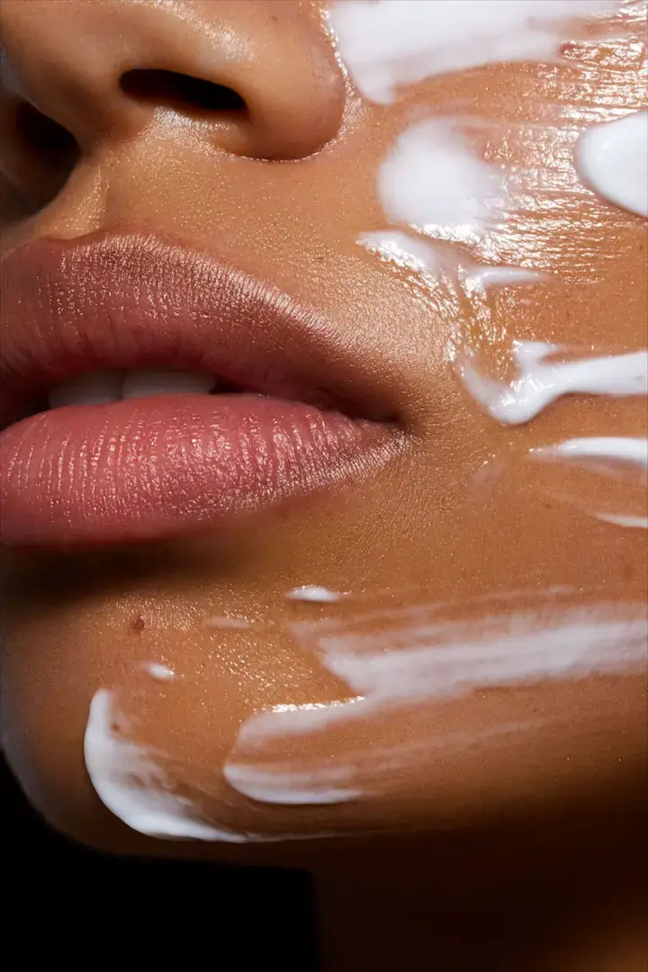 visage avec mousse lavante