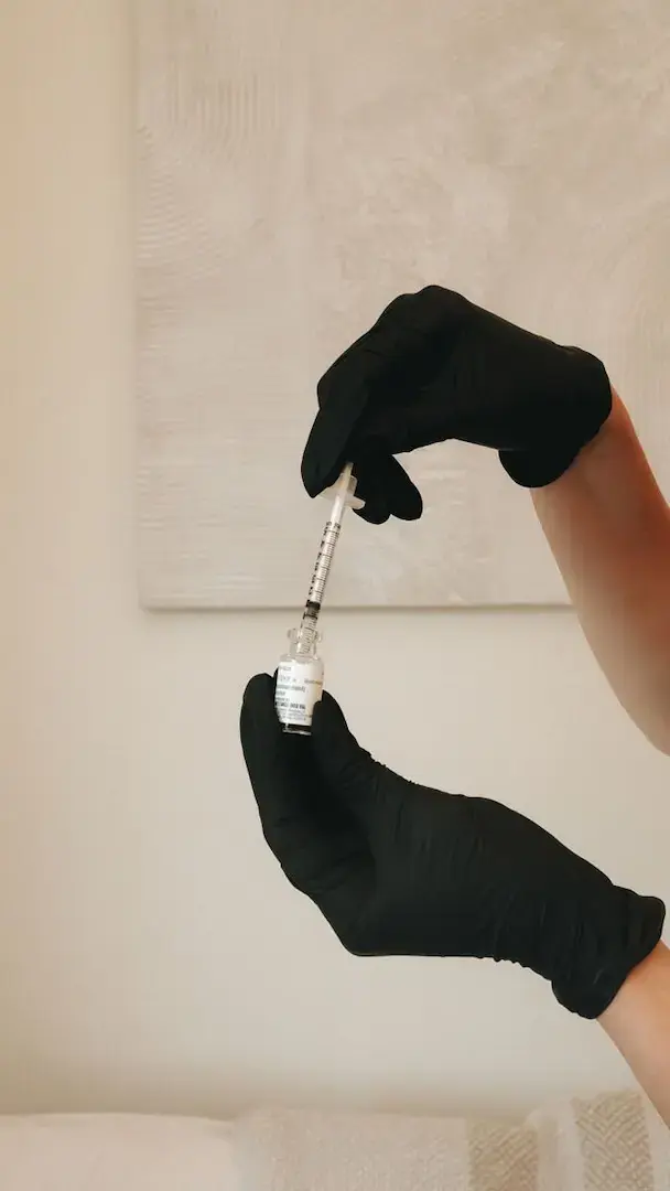 préparation d'une injection de botox